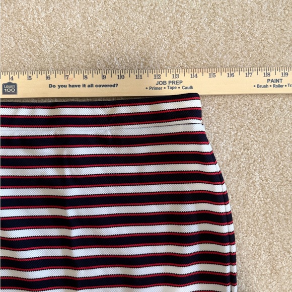 LEOTA STITCH FIX Auburn Textured Knit Skirt Navy Striped Pencil Skirt Size Small - Picture 5 of 6